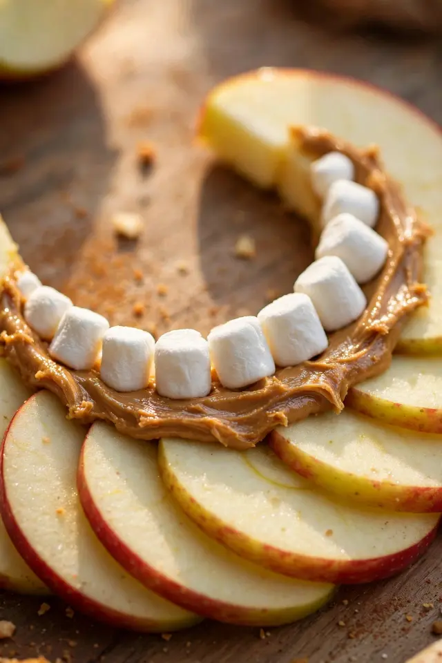 Apple bites smile food art idea for kids snack
