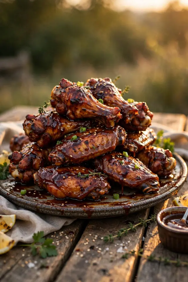  Sticky BBQ chicken wings, classic watch party ideas favorite