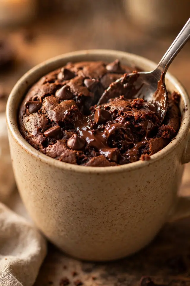 Mug cake, a quick sleepover food snacks idea for one