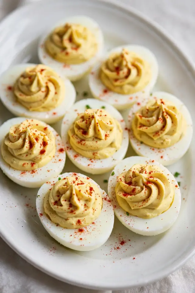 Greek yogurt deviled eggs, an easy healthy finger food recipe