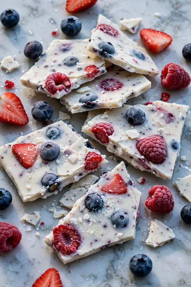 Frozen yogurt bark sleepover food snack idea