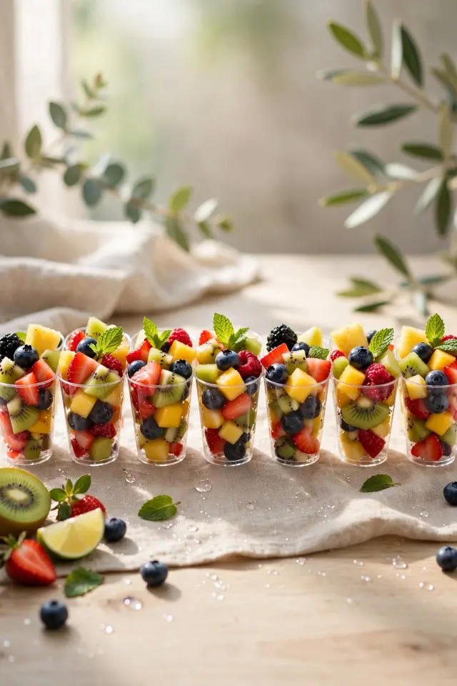 Fruit salad cups, an easy grab-and-go fruit platter idea for kids
