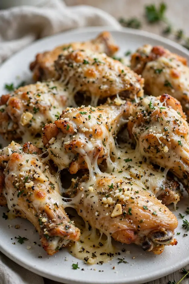 Garlic parmesan chicken wings for easy watch party ideas
