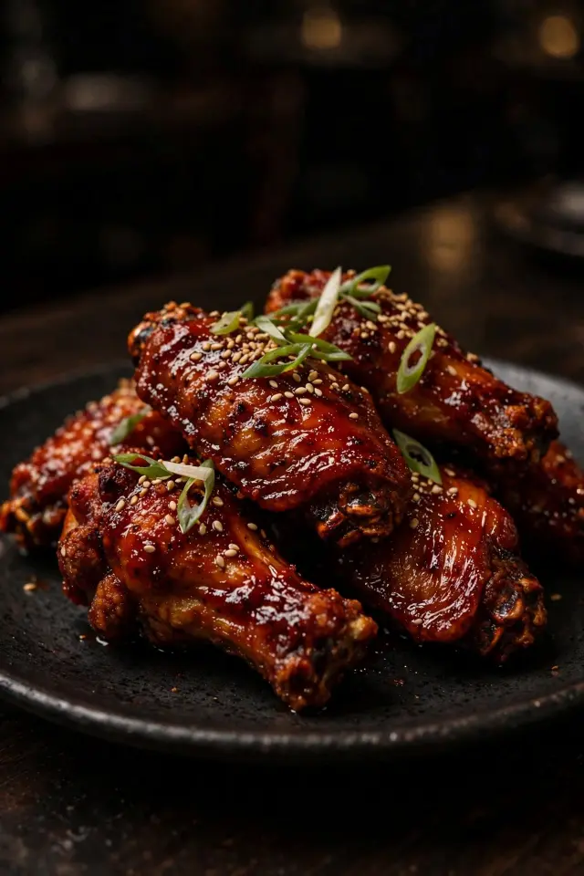  Korean gochujang wings, spicy sticky watch party ideas