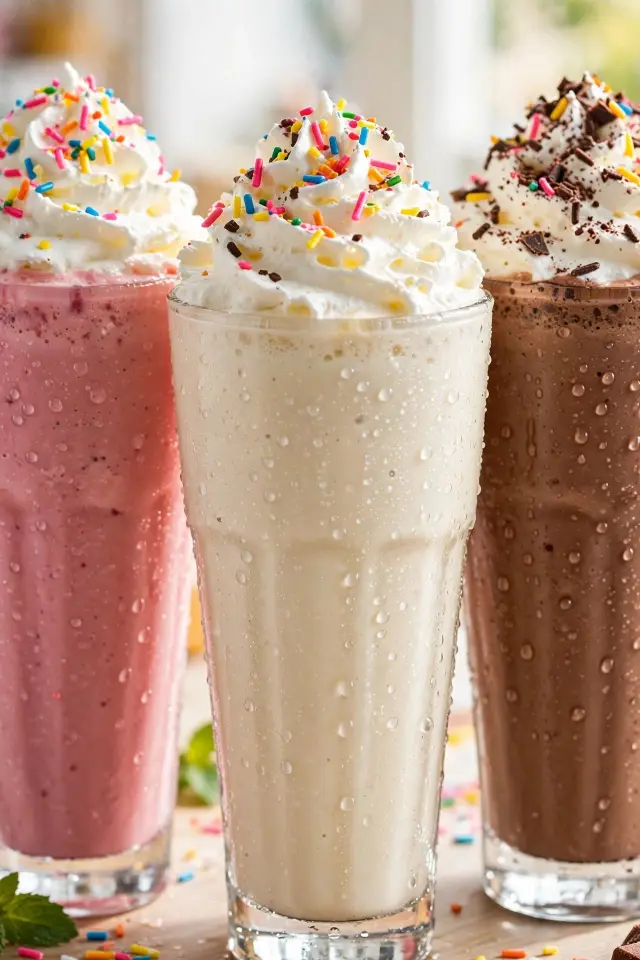 Homemade milkshakes, a fun sleepover food snacks idea