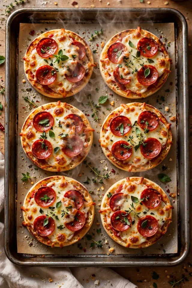 Mini pizza muffins, a fun sleepover food snacks idea for kids