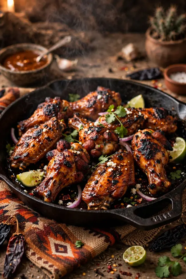 Smoked chipotle wings, smoky watch party ideas option