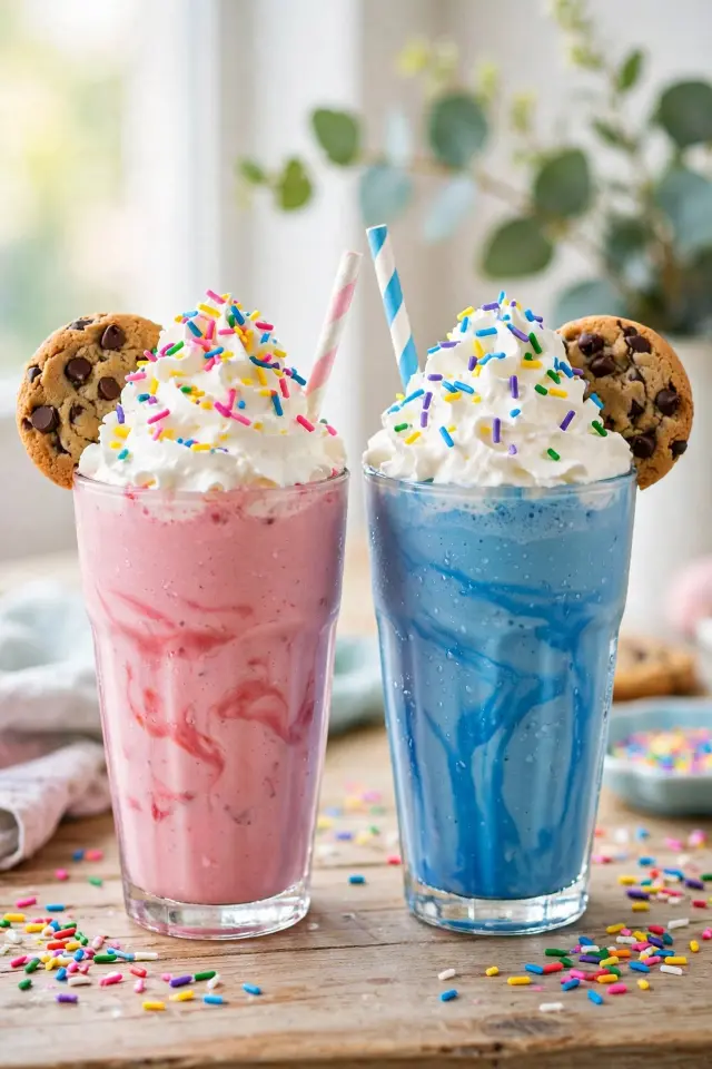 Homemade milkshake station sleepover food snack idea