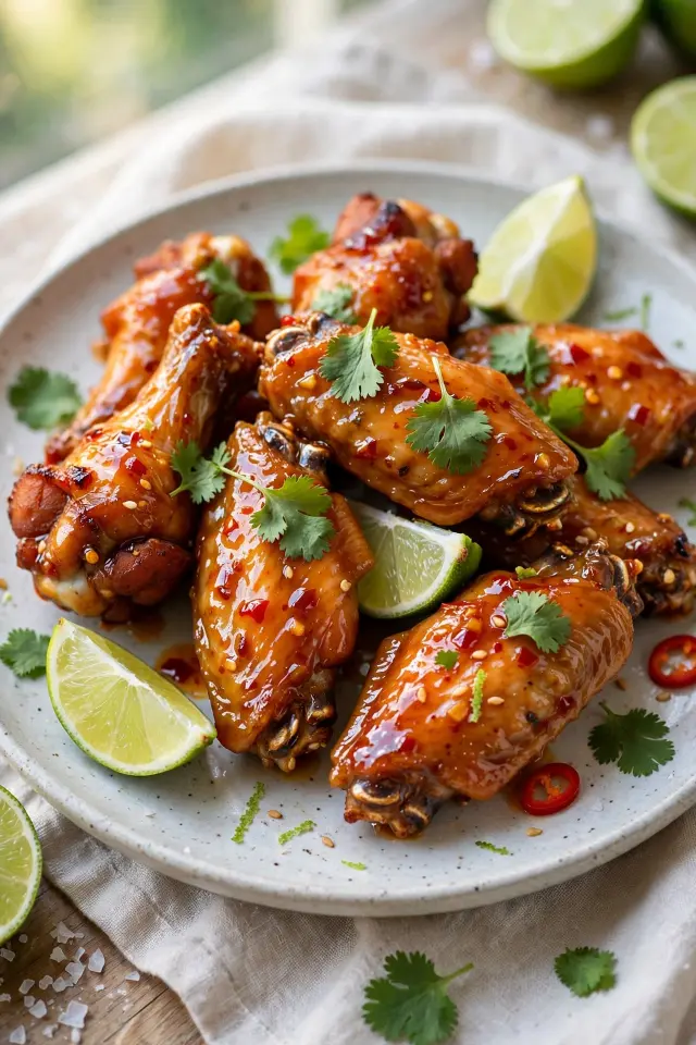 Sweet chili lime wings, fresh watch party ideas option