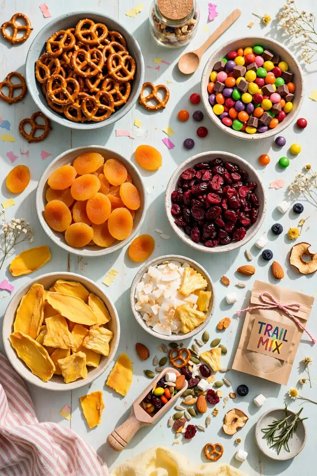 Trail mix candy bar sleepover food snack idea