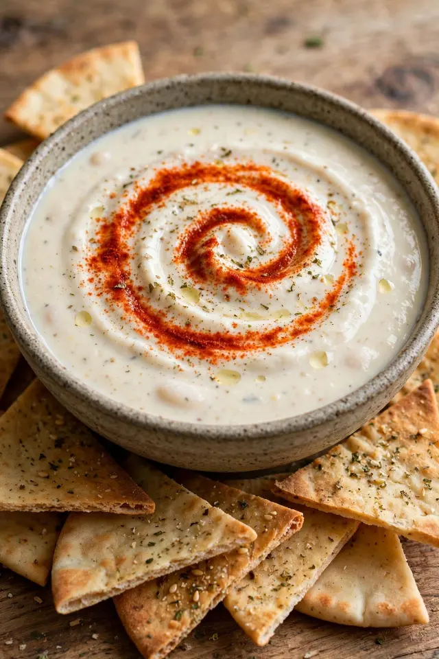 Smoky white bean and Greek yogurt dip, healthy easy appetizer